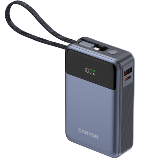 Baterie portabilă  Canyon - OnPower 600, 20000 mAh, Dark Grey