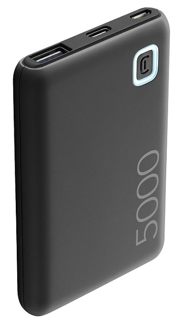 Baterie portabilă  Cellularline - Thunder, 5000 mAh, Neagră