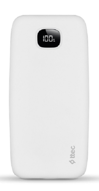 Baterie portabilă ttec - ChargeUp Pro, 20 000 mAh, alb