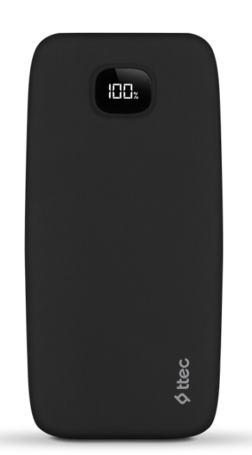 Baterie portabilă ttec - ChargeUp Pro LCD, 10 000 mAh, negru