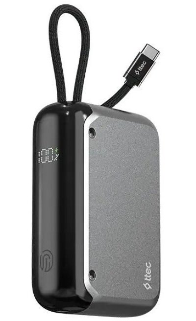 Baterie portabilă Ttec – ReCharger, 10000 mAh, 30W, neagră