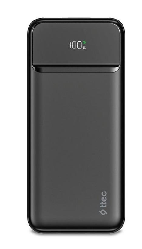Baterie portabilă ttec - ReCharger LCD, 10000 mAh, neagră