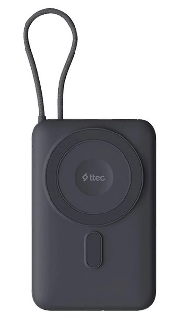 Baterie portabilă ttec - Recharger M LCD, 10 000 mAh, MagSafe, gri