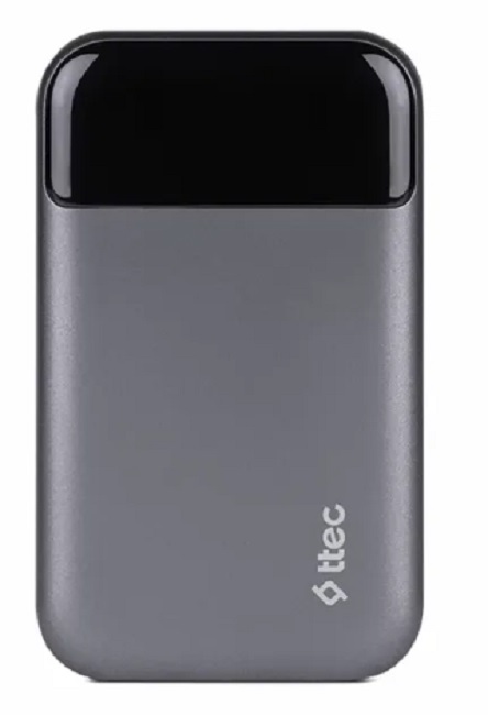 Baterie portabilă ttec - ReCharger Pro, 10 000 mAh, gri