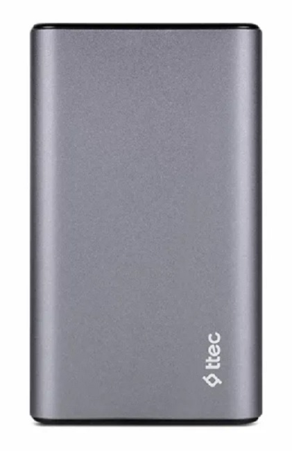 Baterie portabilă ttec - ReCharger Pro, 15 000 mAh, gri