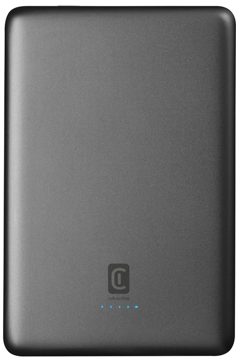 Baterie portabilă fără fir Cellularline - Line Magslim, 10000 mAh, negru
