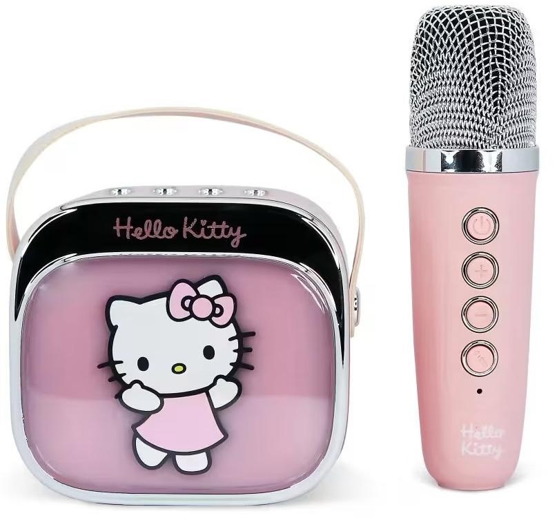 Boxa portabilă OTL Technologies - Hello Kitty PopSing Karaoke Speaker & Microphone, roz