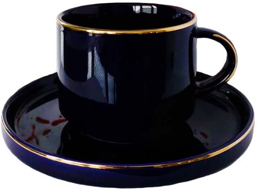 Serviciu porțelan Morello - Modern Blue, 12 părți, 200 ml