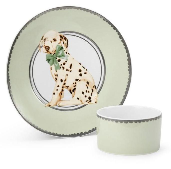 Set de masă din porțelan Elodie - Farfurie și bol, Darling Dalmatians