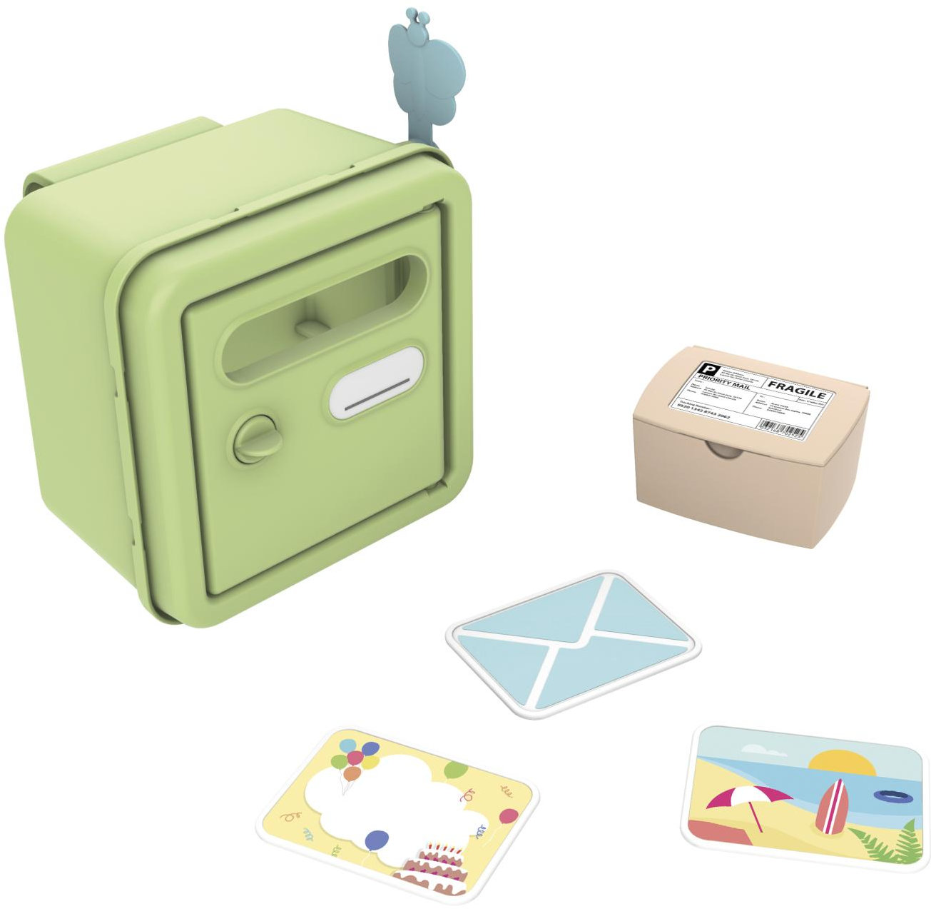 Cutie poștală Smoby Life - Pentru casă de joacă, cu 4 accesorii