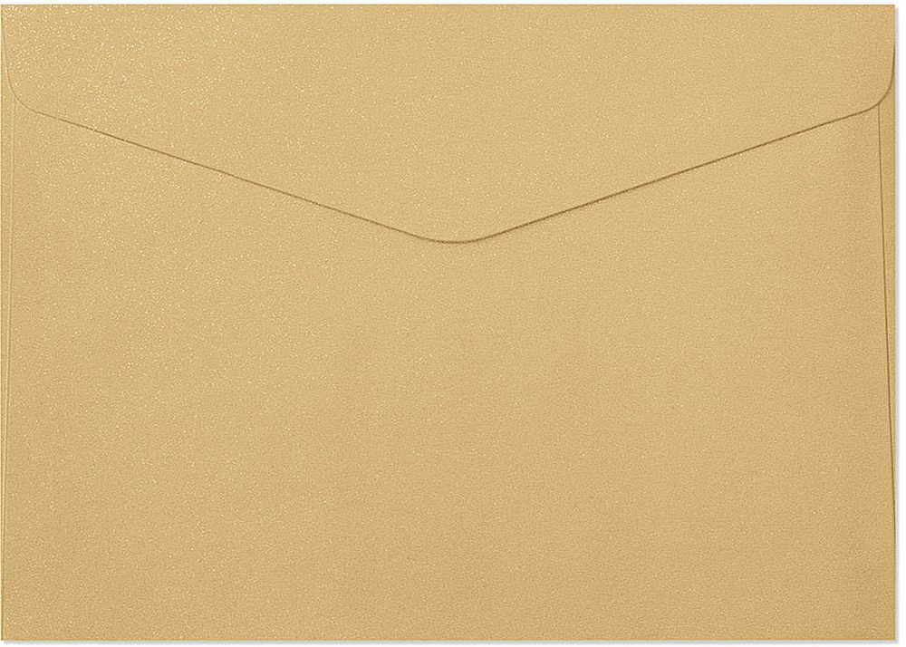 Plic poștal Galeria Papieru - C5, auriu perlat, 10 bucăți