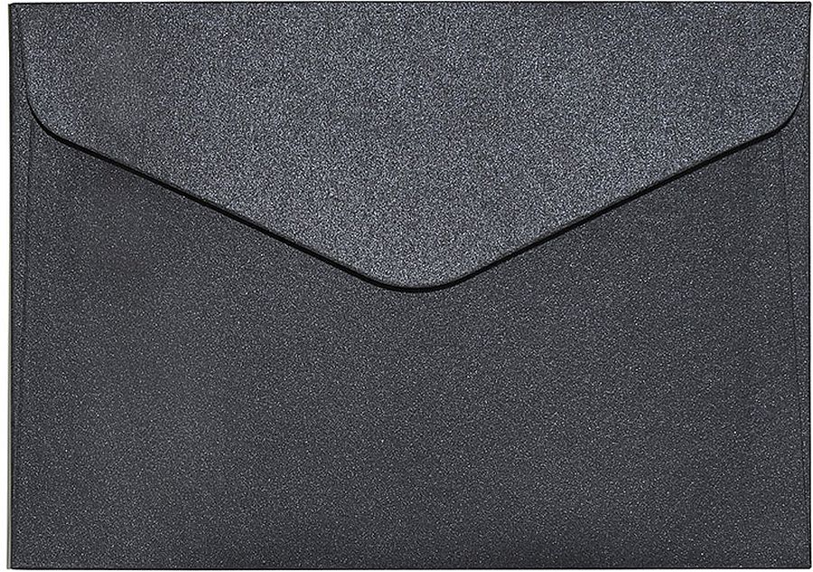 Plic poștal Galeria Papieru - C6, negru perlat, 10 bucăți