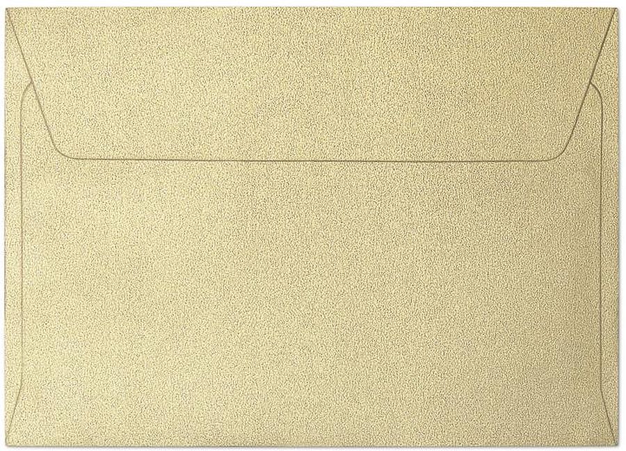 Plic poștal Galeria Papieru - C6, perlă aurie, 10 bucăți