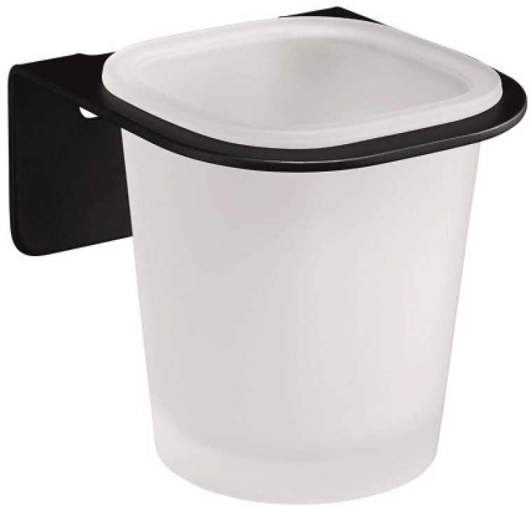 Suport pentru periuță de dinți  Inter Ceramic - Eleanor, neagră