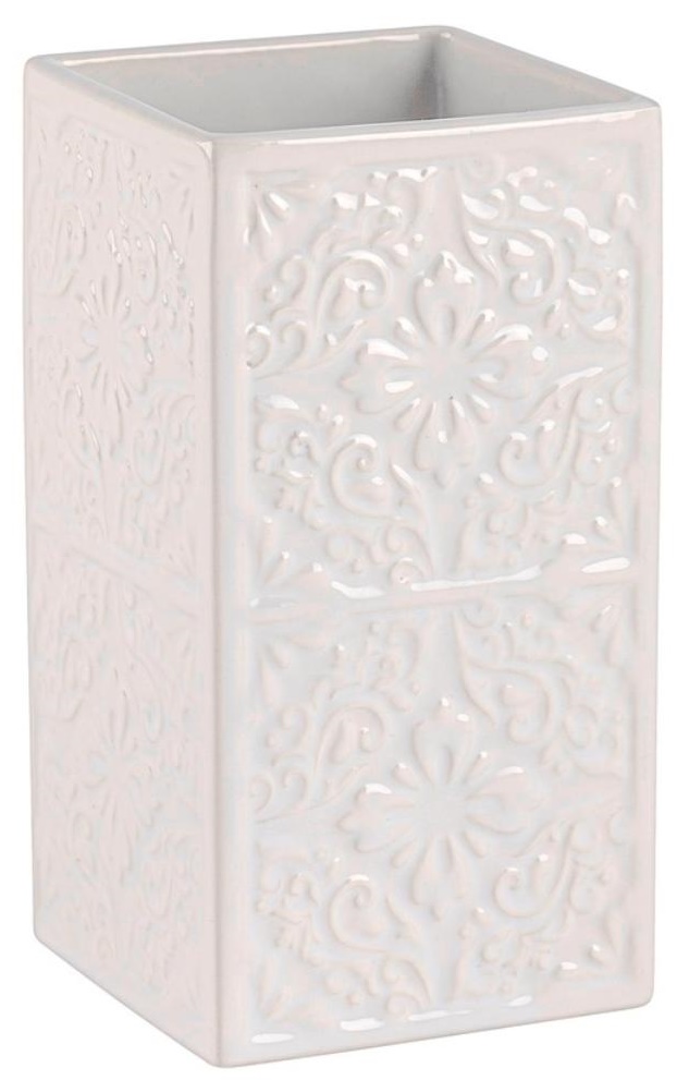 Suport pentru periuță de dinți Wenko - Cordoba, 6,5 x 12 x 6,5 cm, ceramică, alb