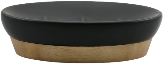 Suport pentru săpun Inter Ceramic - Sydney, 13.5 x 9.7 x 3.5 cm, negru