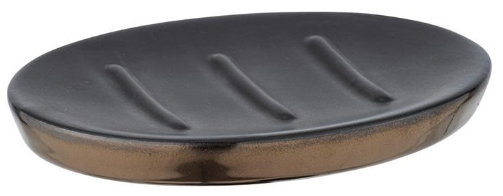 Suport pentru săpun Wenko - Brandol, 10 x 1,5 x 12 cm, negru mat