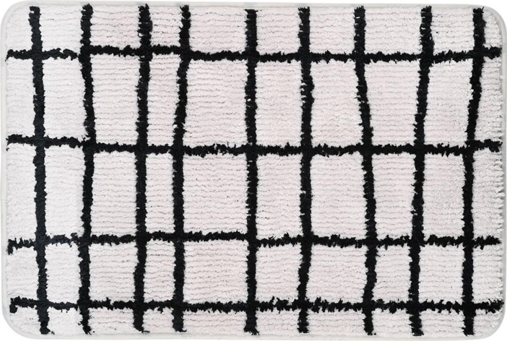 Covoraș de baie Estia - Cage, 40 x 60 cm, gri-negru
