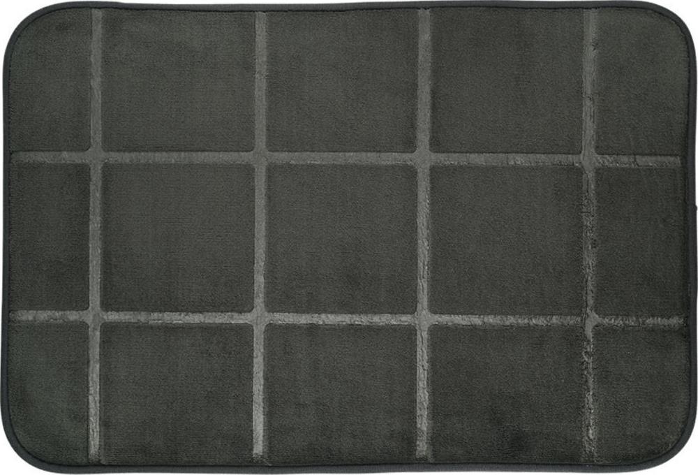Covoraș de baie Estia - Tiles, 40 x 60 cm, negru