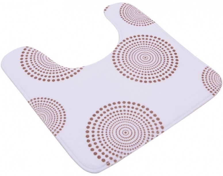Covoraș de baie Inter Ceramic - Coral fleece, 50 x 50 cm, alb