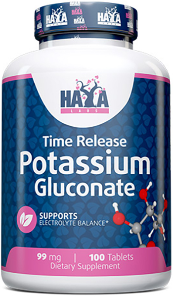 Potassium Gluconate, 99 mg, 100 tablete, Haya Labs