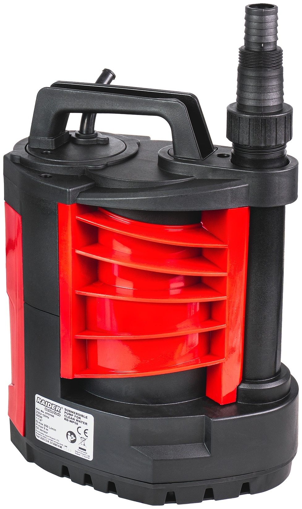 Pompă submersibilă Raider - RD-WP58, cu senzor, 900W, 1-1/4'', 250 l/min, 9 m