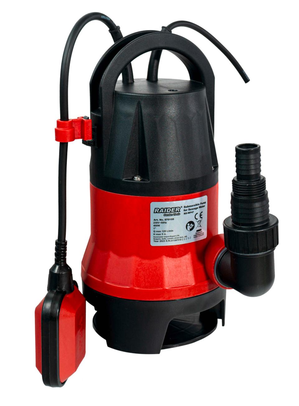 Pompa submersibilă pentru apă murdară  Raider - RD-WP47, 400W, 5m