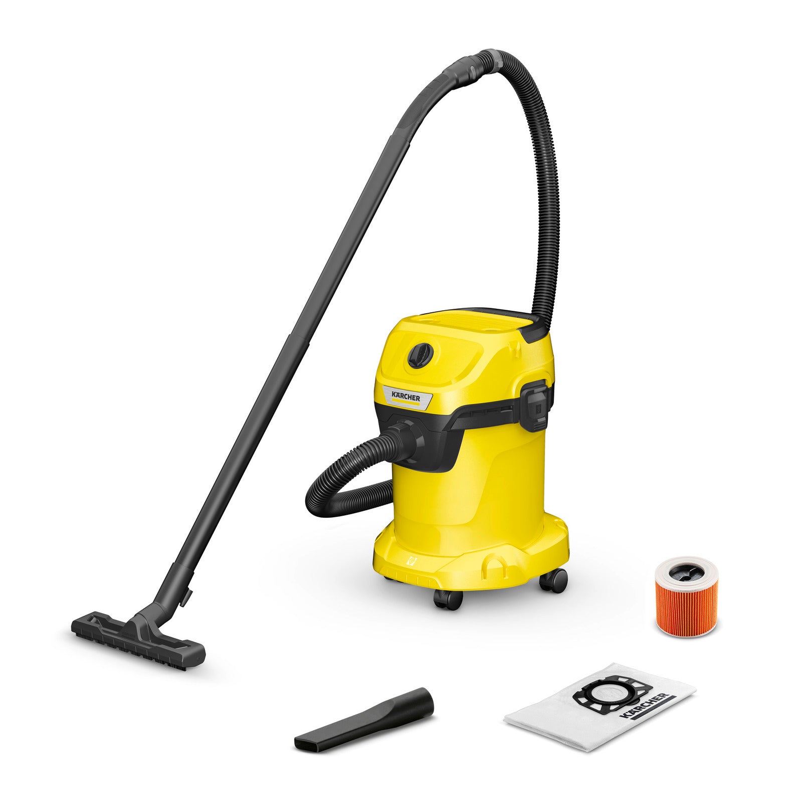 Aspirator umed și uscat Karcher – WD 3 V-17/4/20, galbena