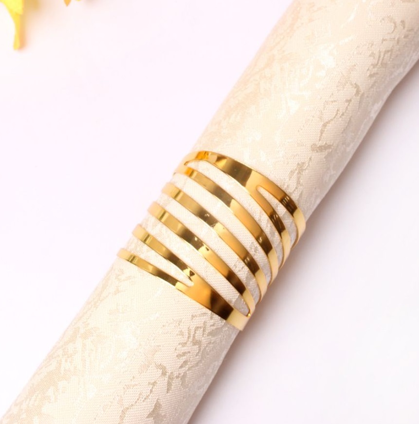 Inele de șervețel  Morello - Elegant Gold, 6 buc.