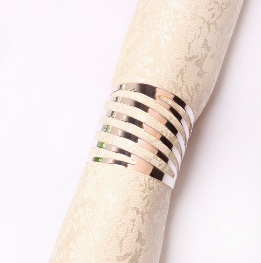 Inele de șervețel  Morello - Elegant Silver, 6 buc.
