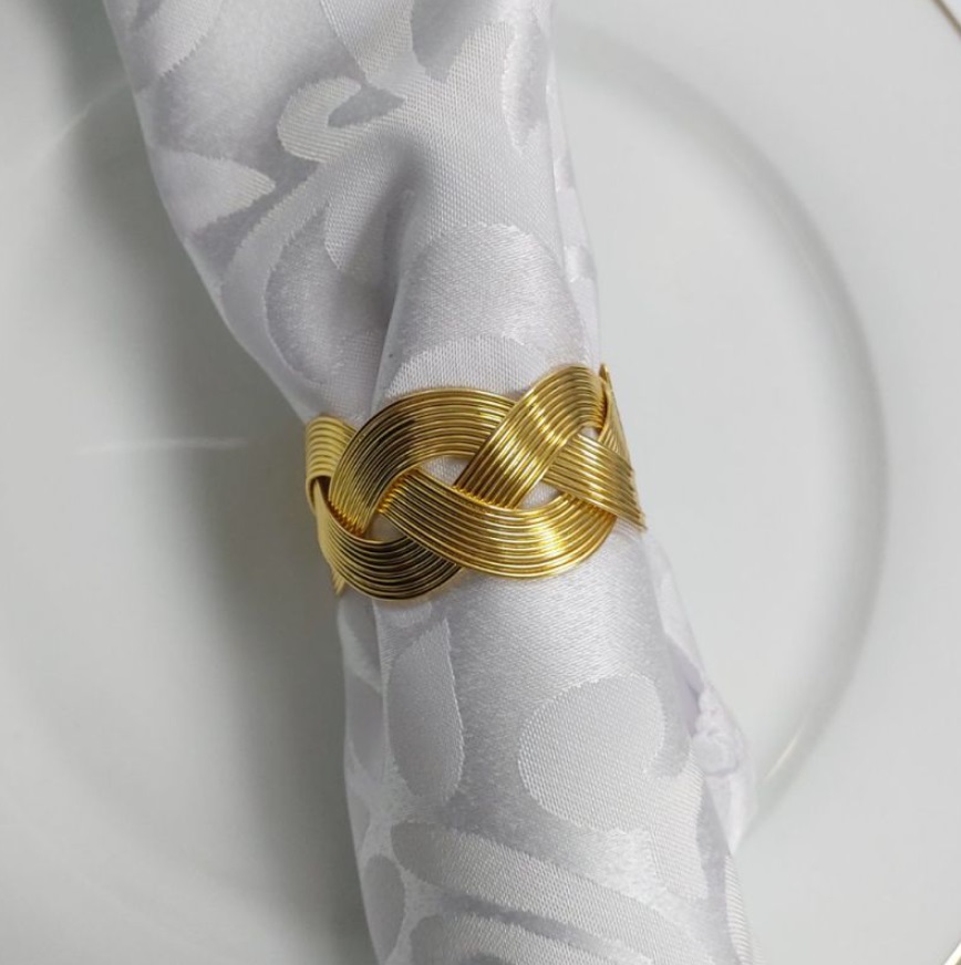 Inele de șervețel  Morello - Infinity Gold, 6 buc.