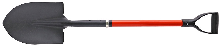 Lopată dreaptă Herly - Cu mâner și prindere din fibră de sticlă, 115 cm
