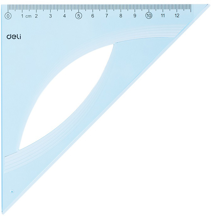 Triunghi dreptunghic Deli Woove - EH14, 14 cm