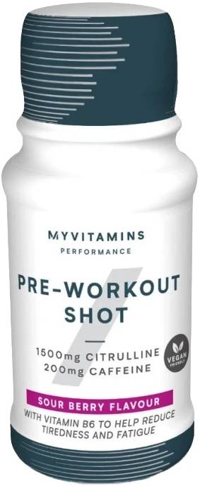 Pre-Workout Shot, fructe de pădure, 60 ml, Myprotein
