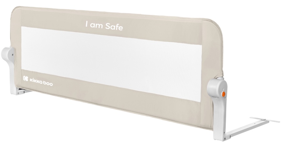 Barieră protecție pat KikkaBoo - I am safe, 120 cm, bej