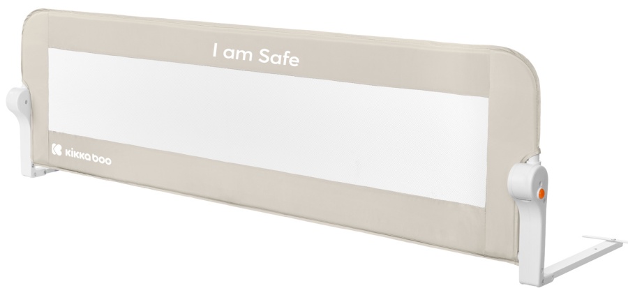 Barieră protecție pat KikkaBoo - I am safe, 150 cm, Beige