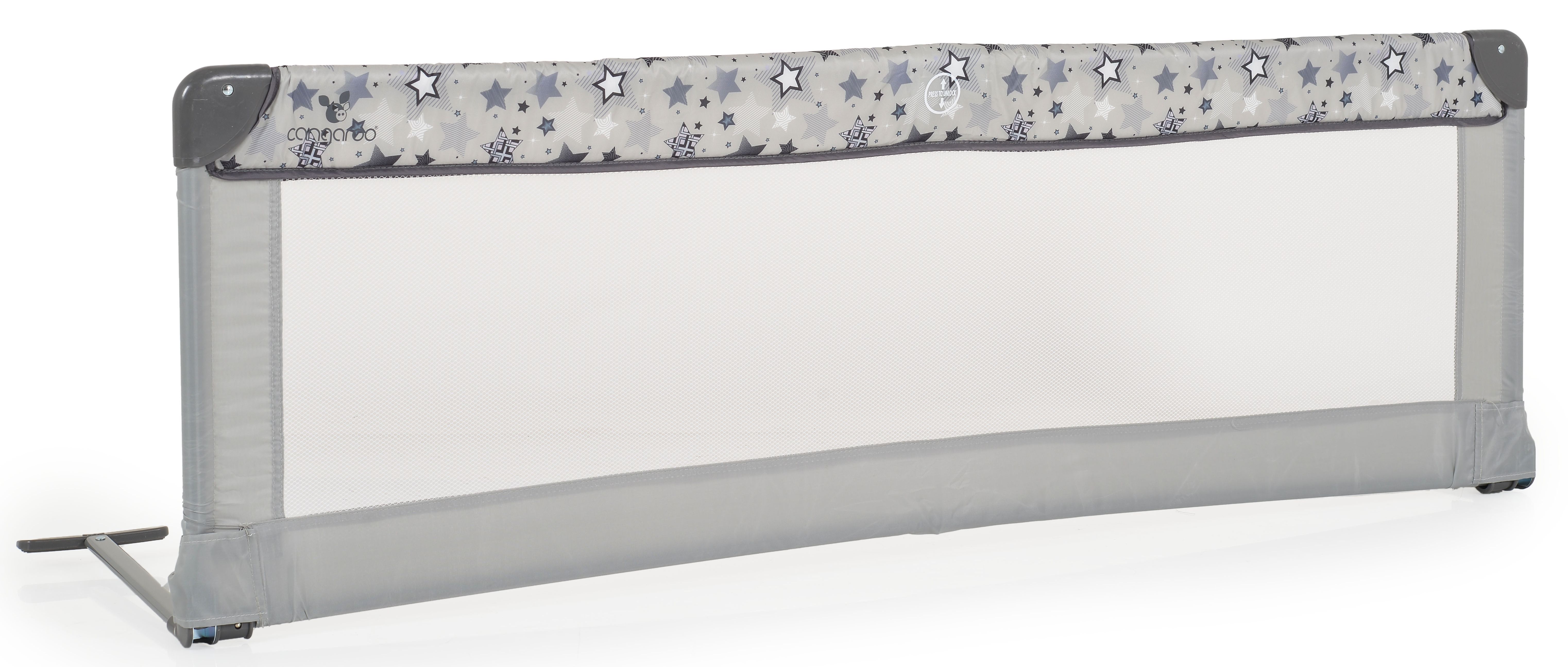 Barieră protecție pat Cangaroo - 150 cm, gri