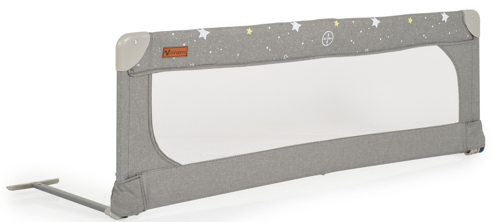 Barieră protecție pat lenjerie Cangaroo - 130 cm, gri