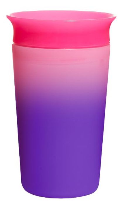 Cană de tranziție Munchkin - Miracle 360° Colour Change, 255 ml, roz