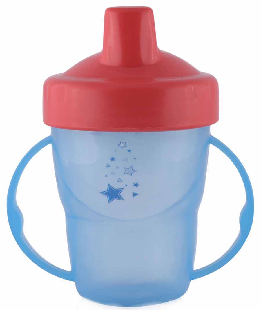 Cană de tranziție cu mânere și vârf tare Lorelli Baby Care - 210 ml, albastră