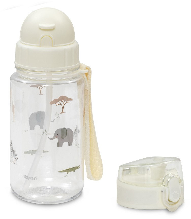 Sticlă de tranziție Interbaby - Jirafa Savanna, 350 ml, bej