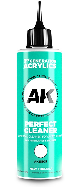 Solutie pentru curățarea pensulelor și a aerografului AK Interactive - 3Gen Perfect Cleaner (AK11505) (250 ml)