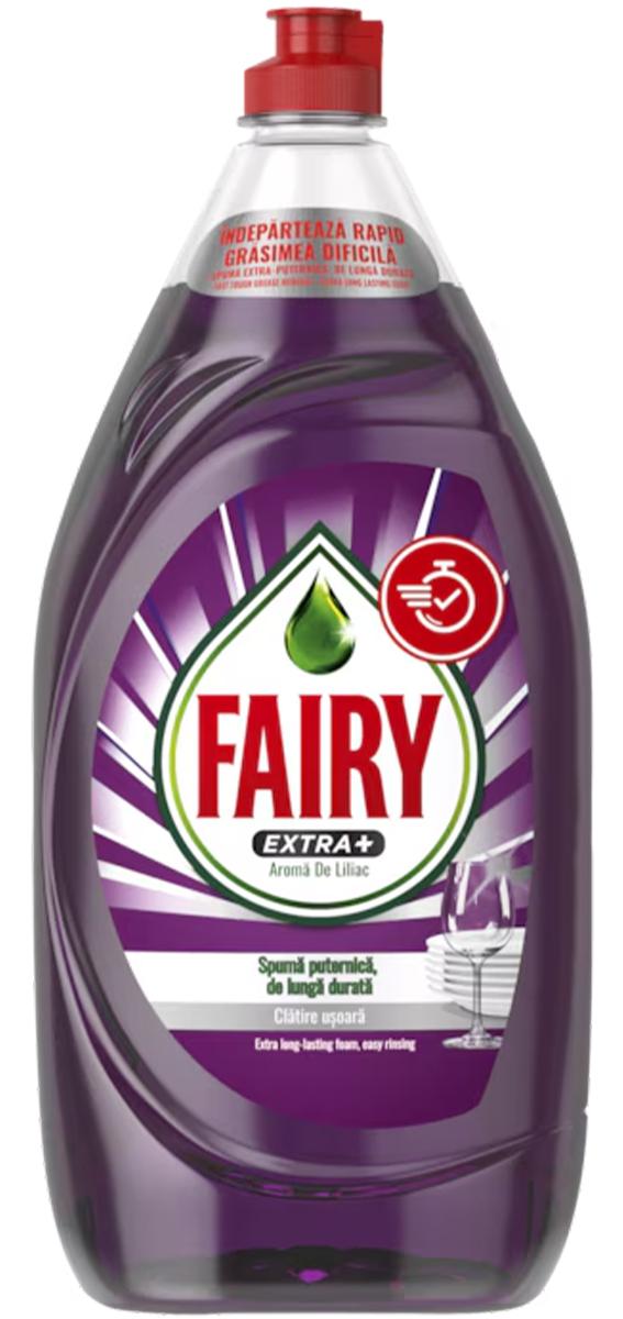 Detergent de vase  Fairy - Extra Plus, liliac, 1.35 l