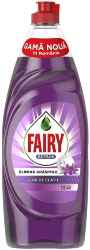 Detergent de vase Fairy - Extra Plus, liliac, 650 ml
