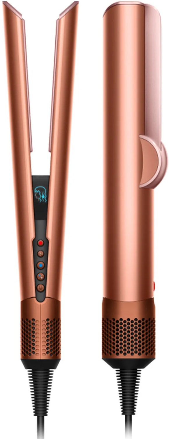 Placă de îndreptat părul Dyson - Airstrait, 140°C, Amber Silk/Pink Champagne