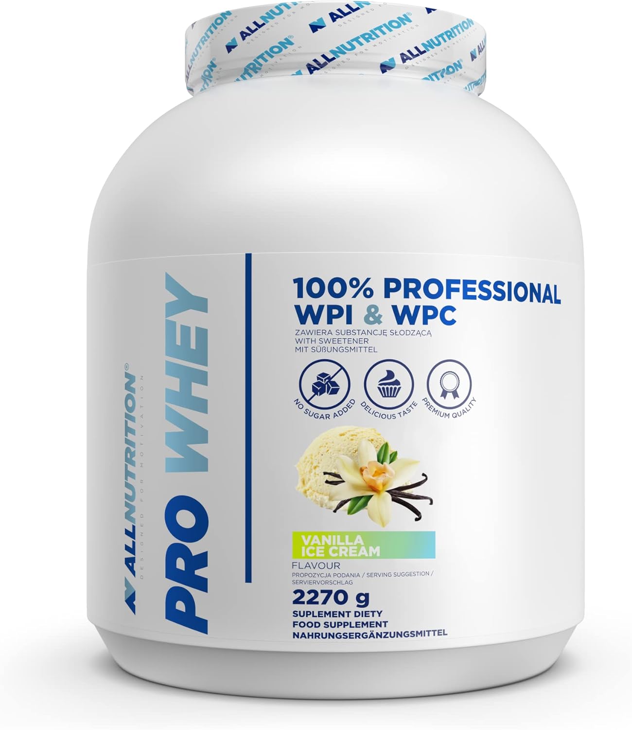 Pro Whey, înghețată de vanilie, 2.27 kg, AllNutrition