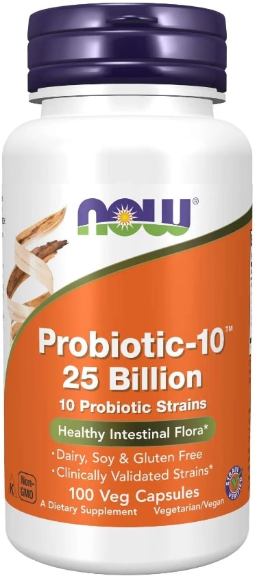 Probiotic-10 25 Billion, 160 mg, 100 capsule, Now