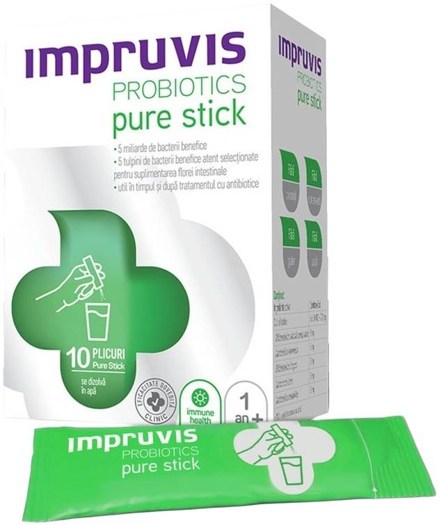 Probiotice Pure Stick, 10 plicuri, Impruvis - imagine 4