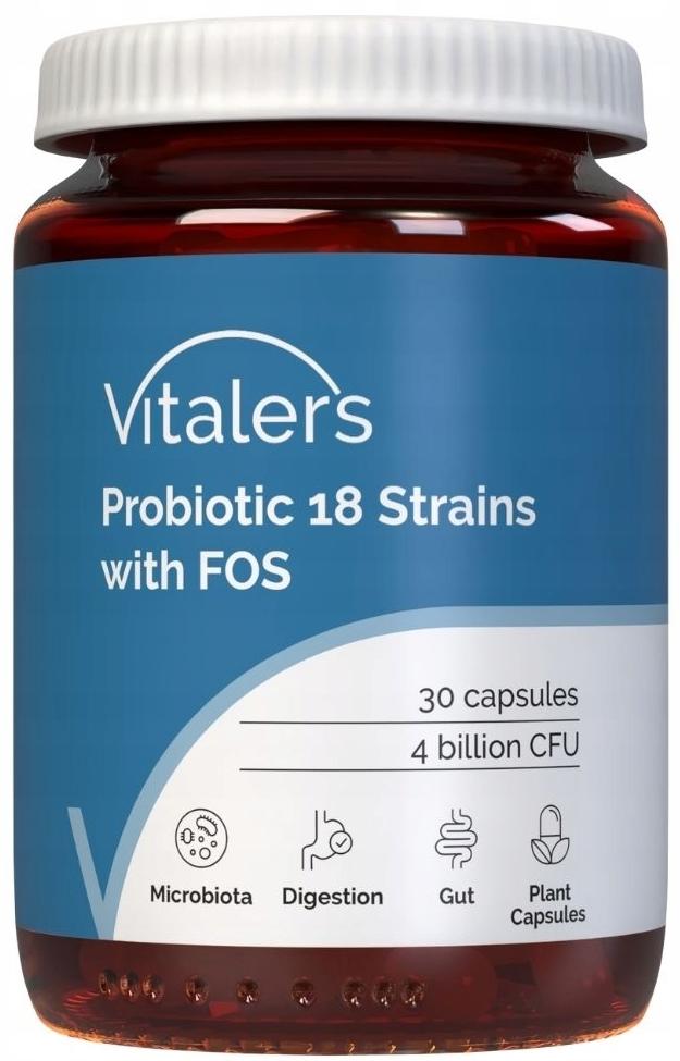 Probiotic 18 tulpini + Prebiotic FOS, 30 capsule, Vitaler's