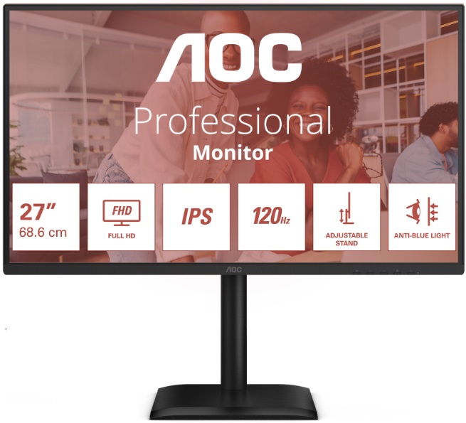 Monitor profesional AOC - 27E4U, 27'', FHD, IPS WLED, Adaptive-Sync